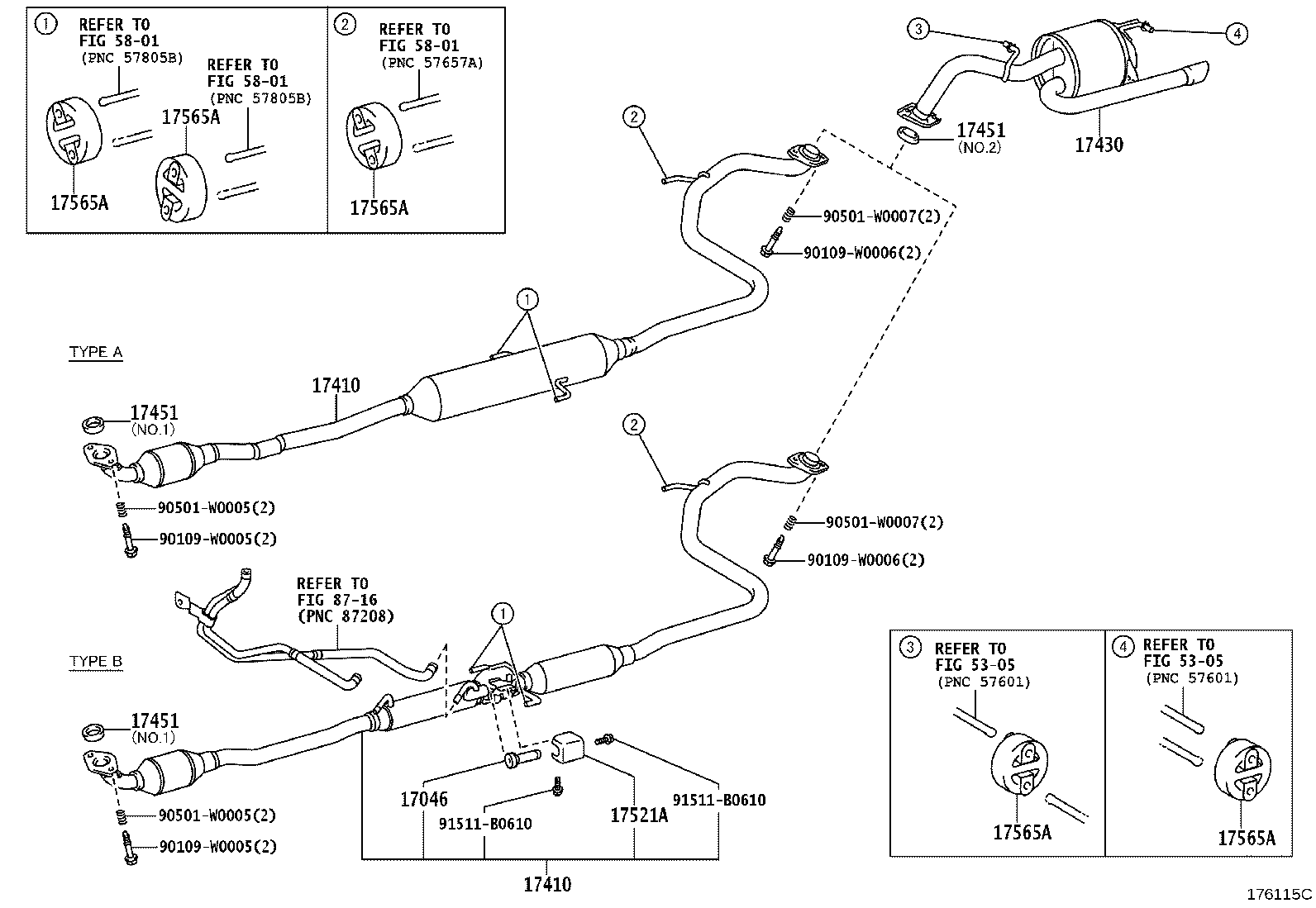 17430-0Q020 PIPE ASSY, EXHAUST, TAIL product image