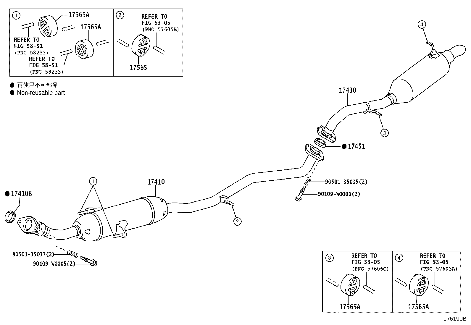 17565-0J031 SUPPORT, EXHAUST PIPE, NO.4 product image
