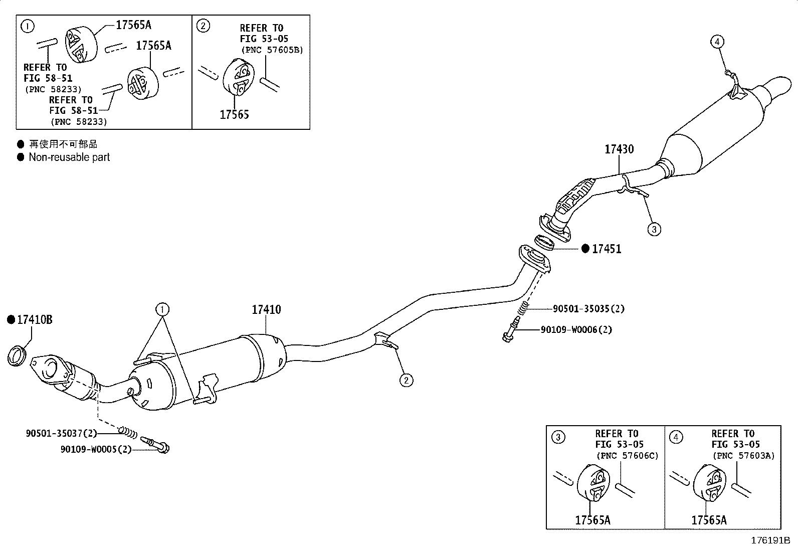 17565-0J031 SUPPORT, EXHAUST PIPE, NO.4 product image