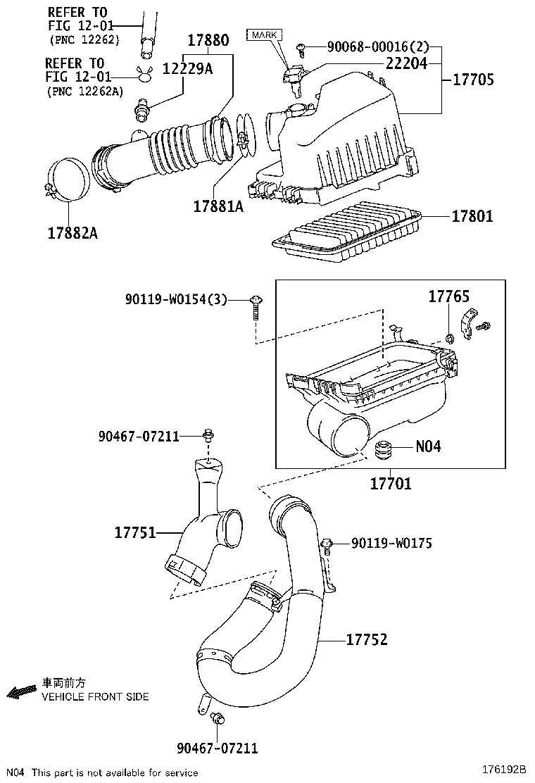 16281-0X020 HOSE, WATER BY-PASS, NO.4 product image