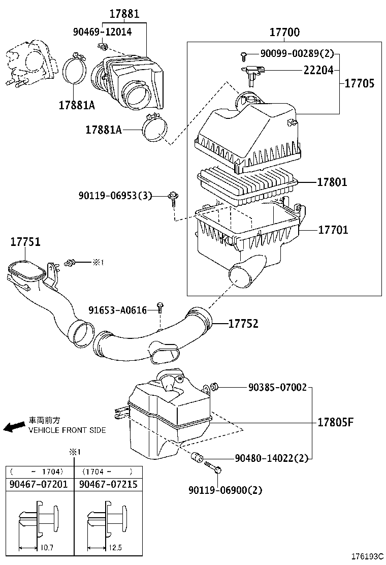 17705-28270 CAP SUB-ASSY, AIR CLEANER product image