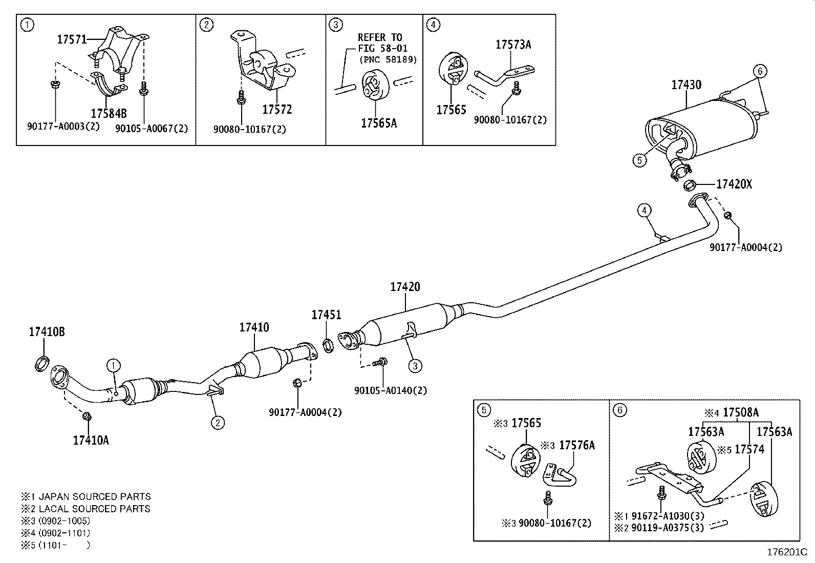 17430-0H161 PIPE ASSY, EXHAUST, TAIL product image