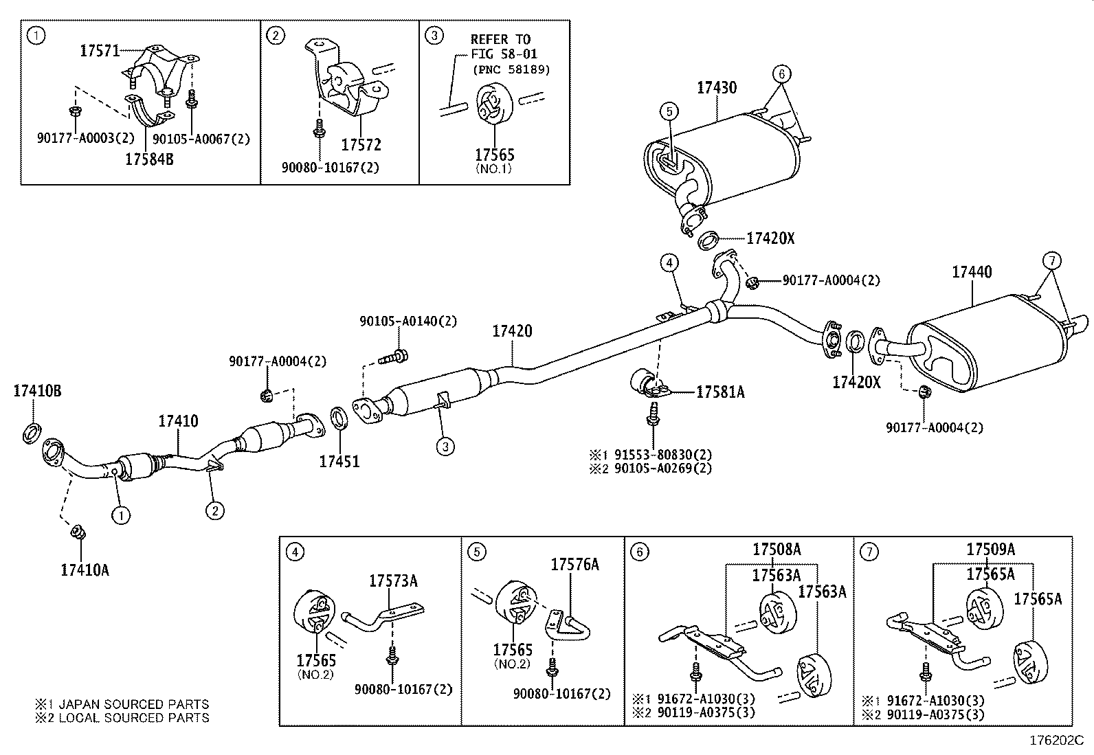 17430-0H161 PIPE ASSY, EXHAUST, TAIL product image