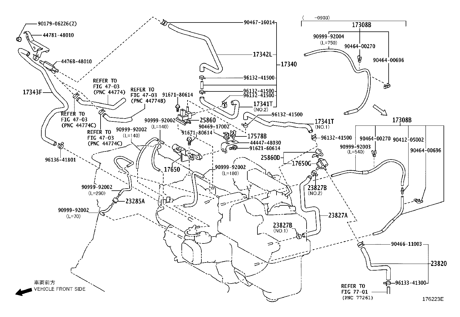 Toyota 44726-48010 HOSE, AIR, NO.1
