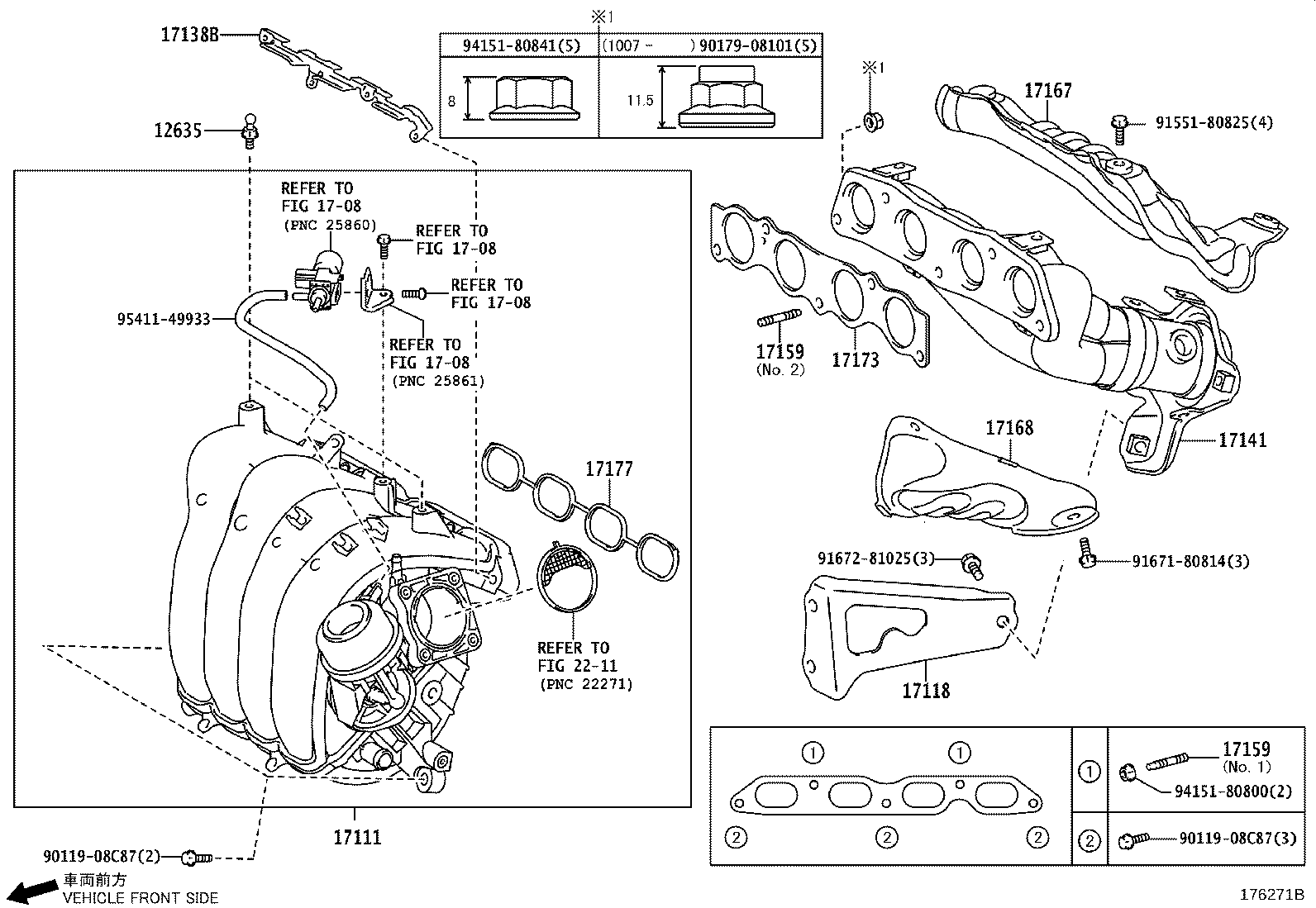 17141-21170 MANIFOLD, EXHAUST product image