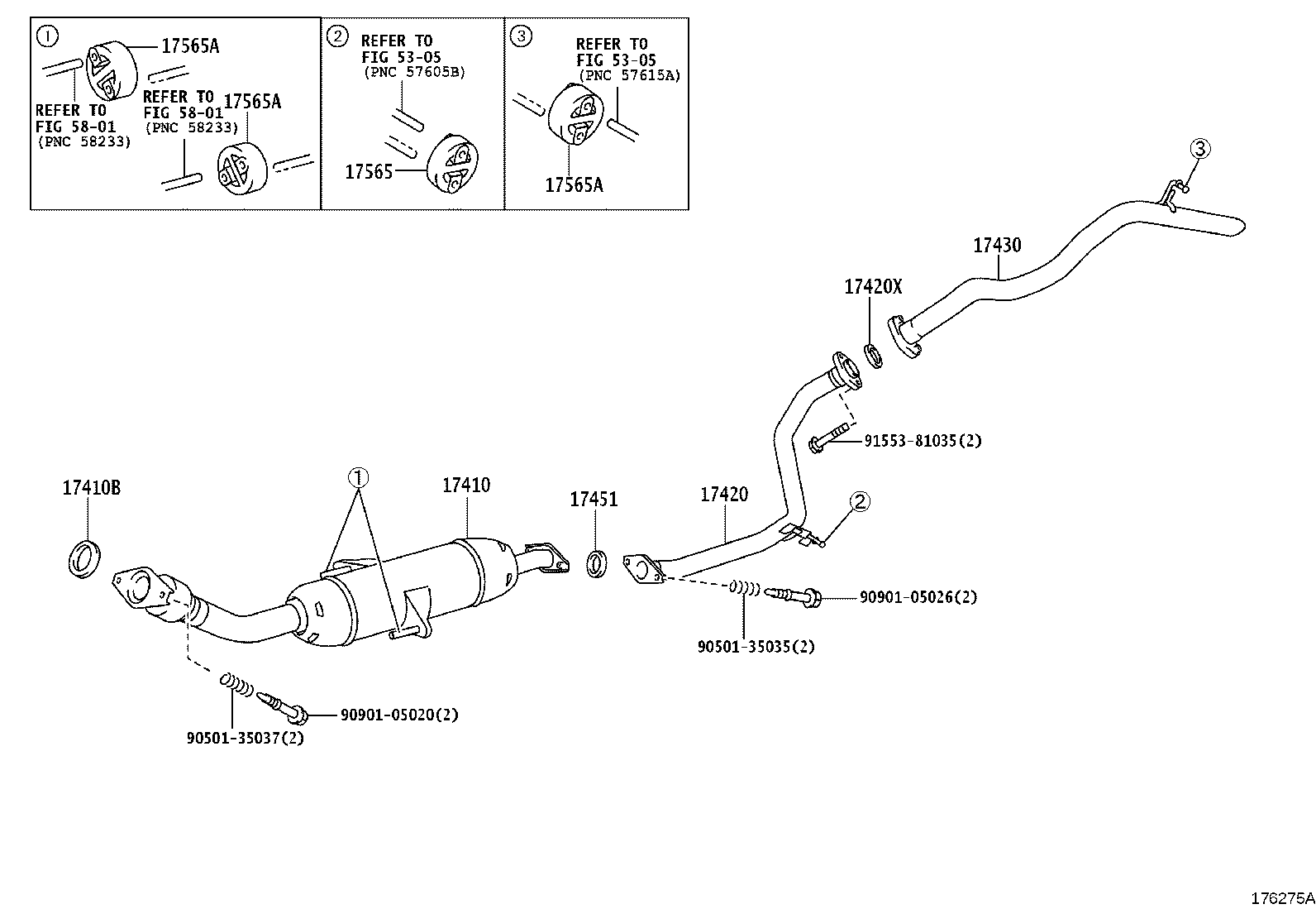 17430-26720 PIPE ASSY, EXHAUST, TAIL product image