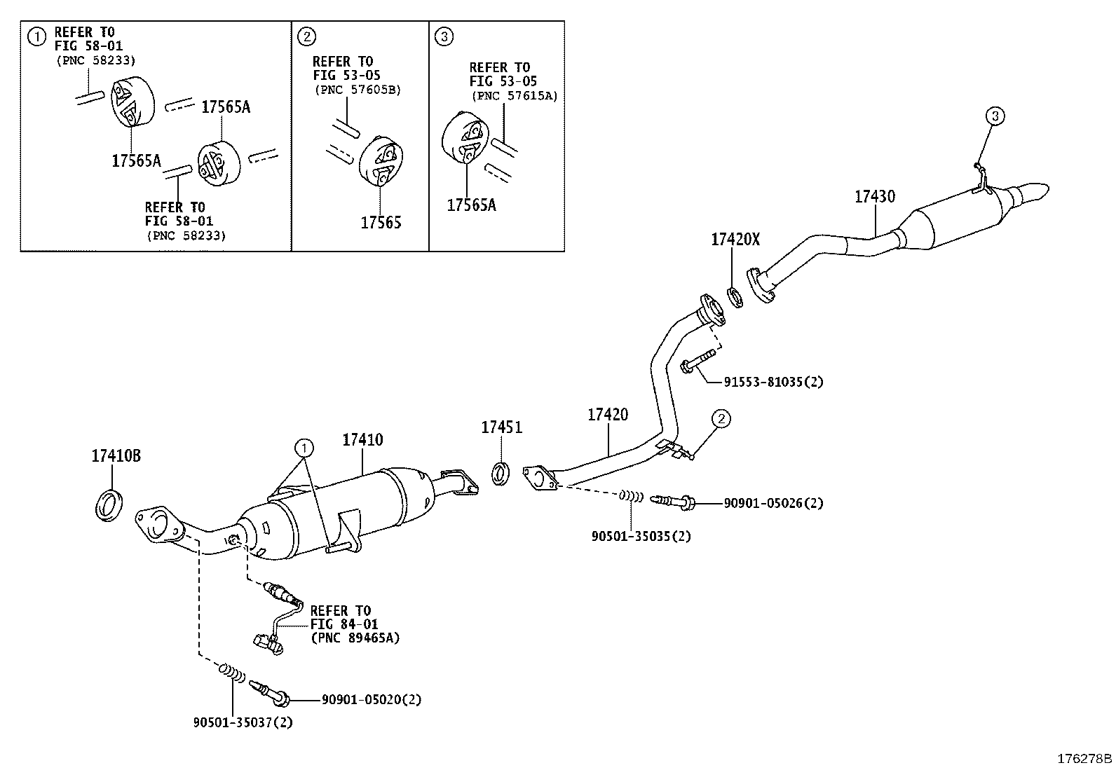 17430-33100 PIPE ASSY, EXHAUST, TAIL product image