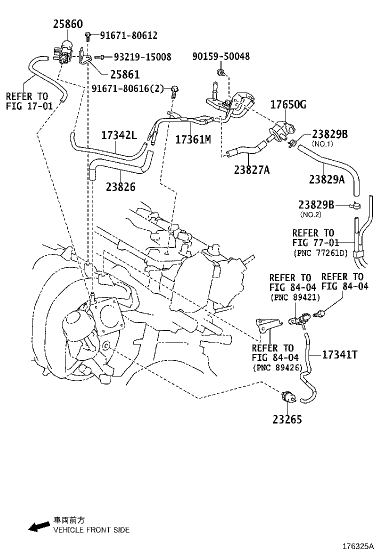 23826-0D070 HOSE, FUEL VAPOR FEED, NO.1 product image