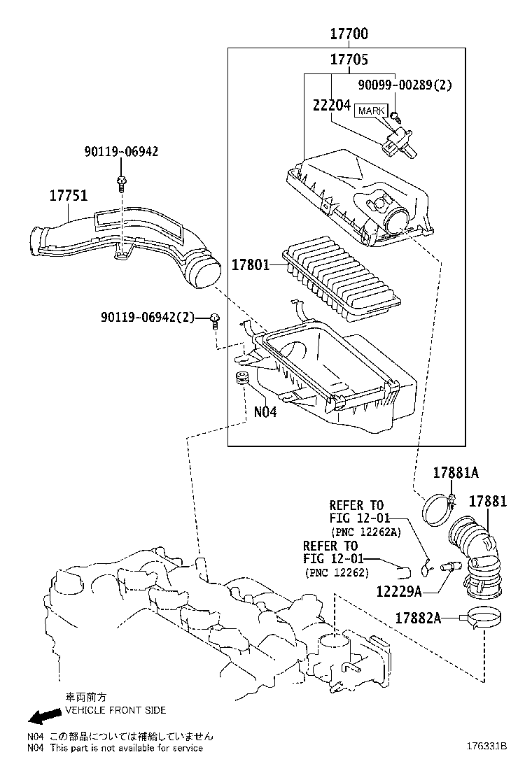 17705-47100 CAP SUB-ASSY, AIR CLEANER product image