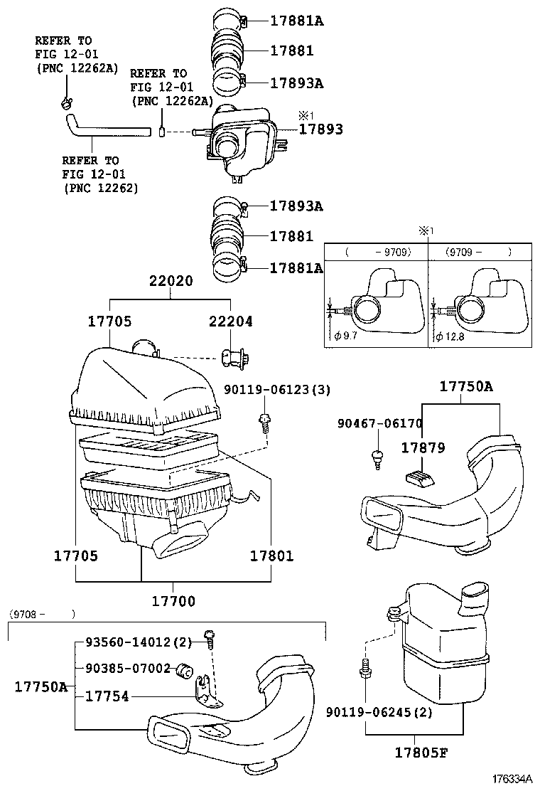 Toyota 17700-03090 CLEANER ASSY, AIR