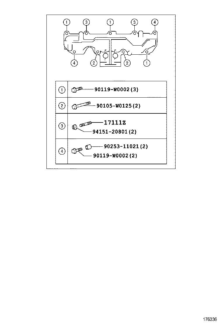 17118-37080 STAY, MANIFOLD product image