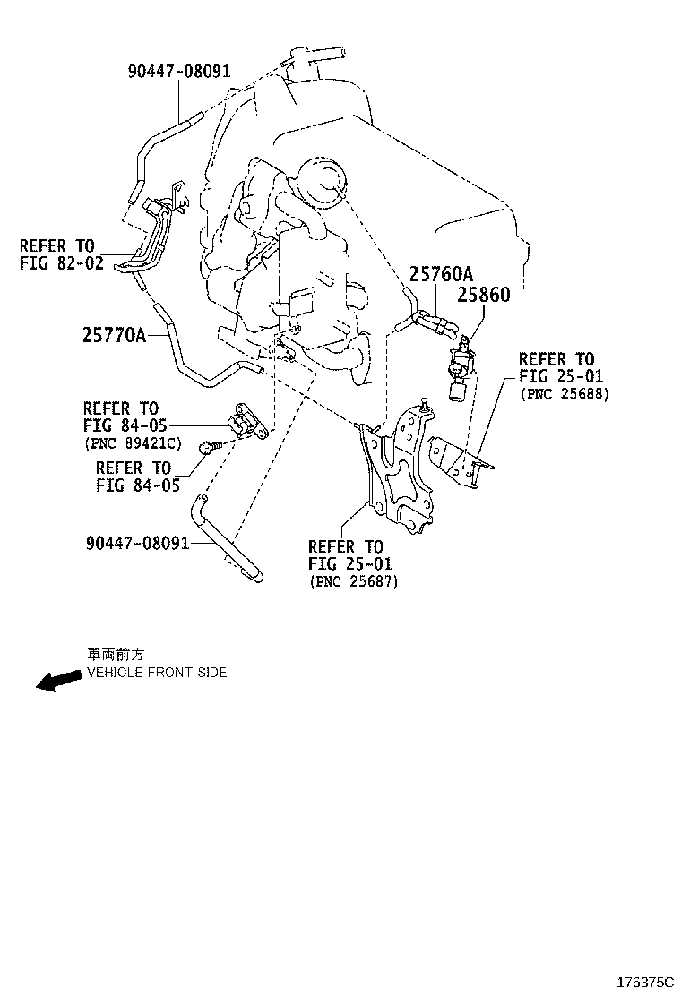 23826-0D070 HOSE, FUEL VAPOR FEED, NO.1 product image