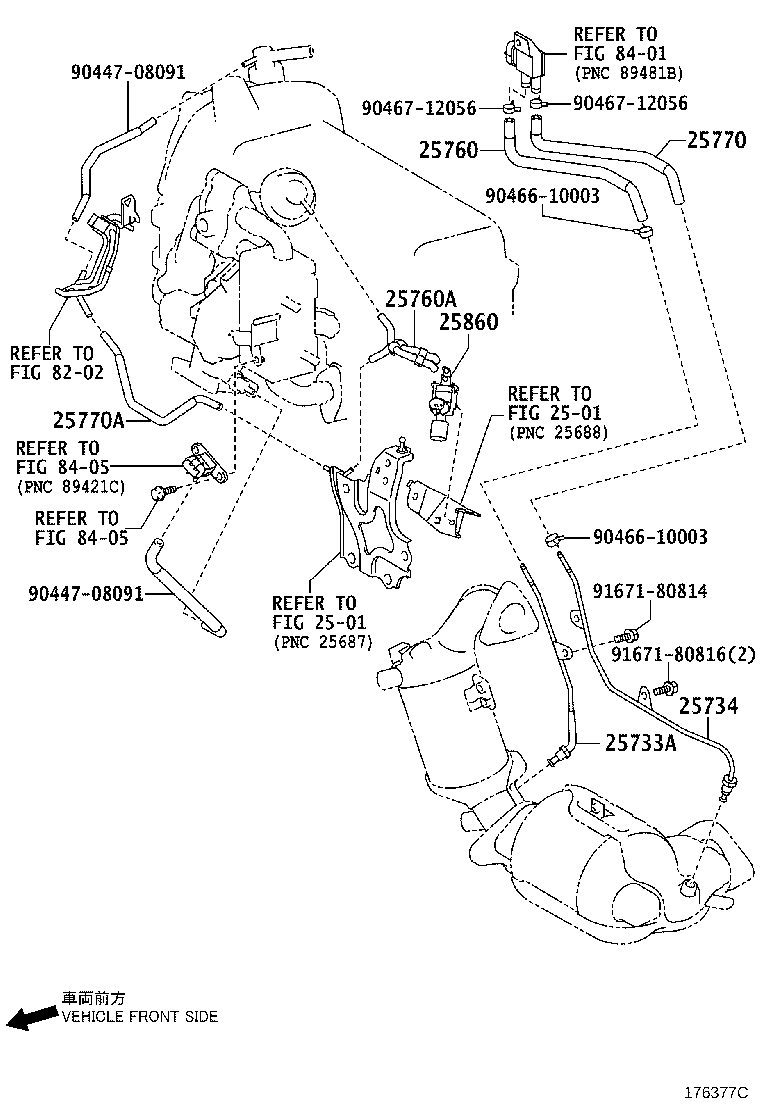 23826-0D070 HOSE, FUEL VAPOR FEED, NO.1 product image