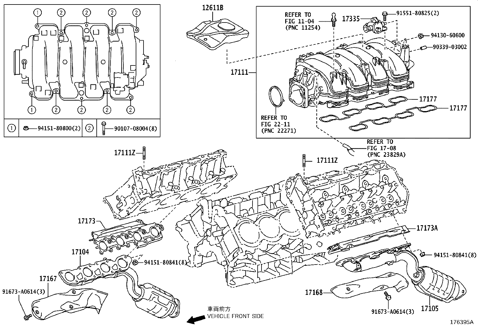 17104-50250 MANIFOLD SUB-ASSY, EXHAUST, RH product image