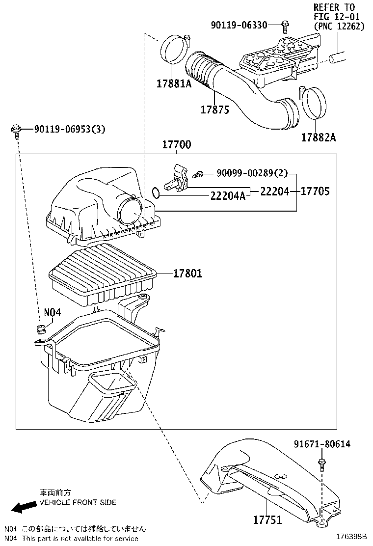 17700-38201 CLEANER ASSY, AIR product image