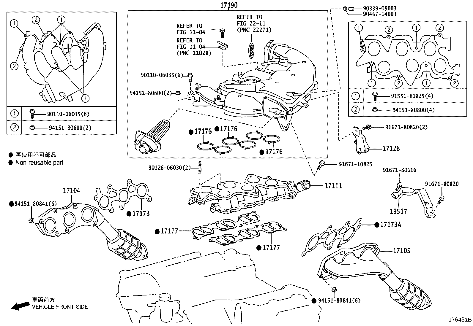 17150-31580 MANIFOLD SUB-ASSY, EXHAUST, LH product image