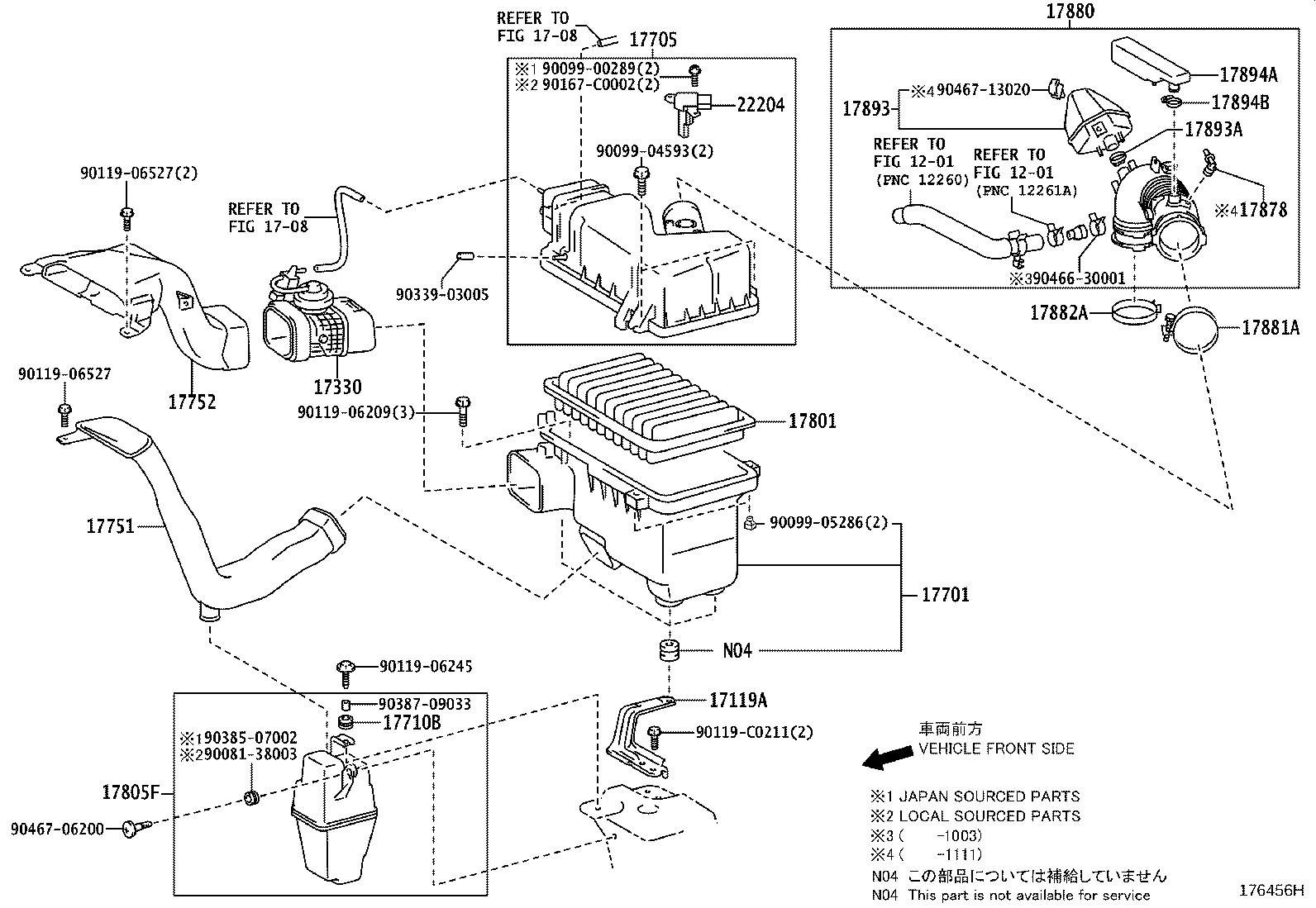 17878-36010 PIPE, INTAKE AIR CONNECTOR, NO.3 product image