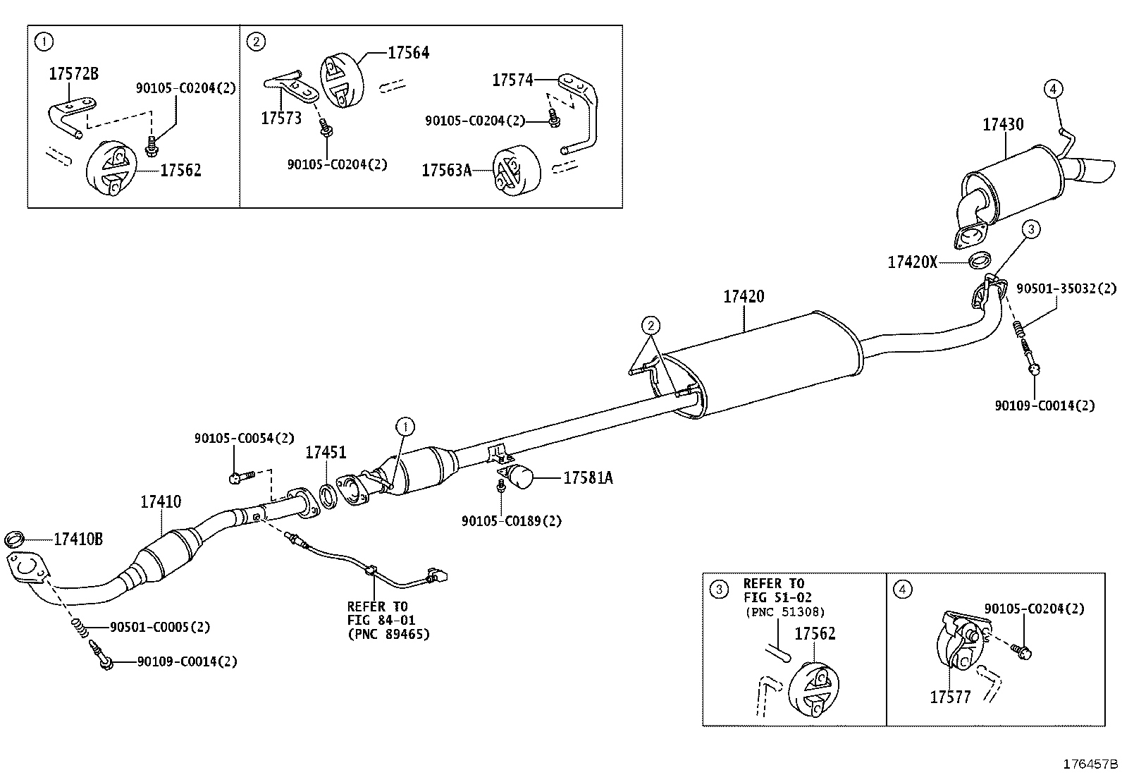 17410-0V030 PIPE ASSY, EXHAUST, FRONT product image