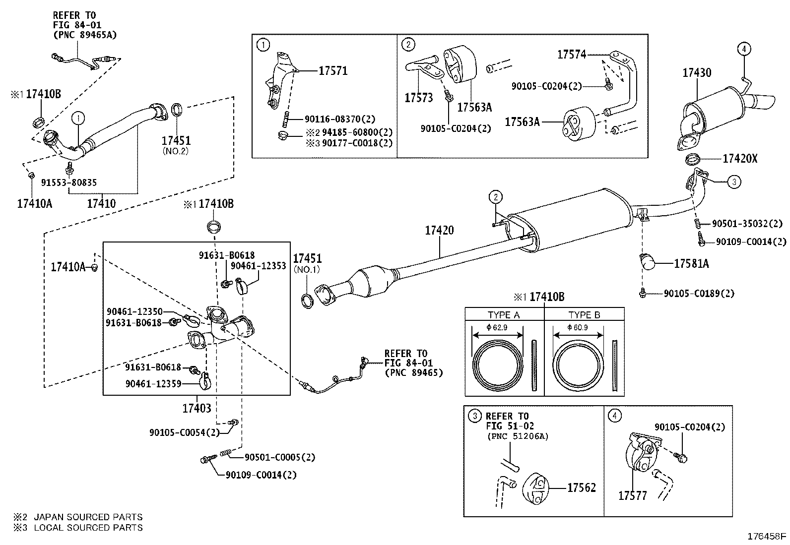 17410-0V030 PIPE ASSY, EXHAUST, FRONT product image
