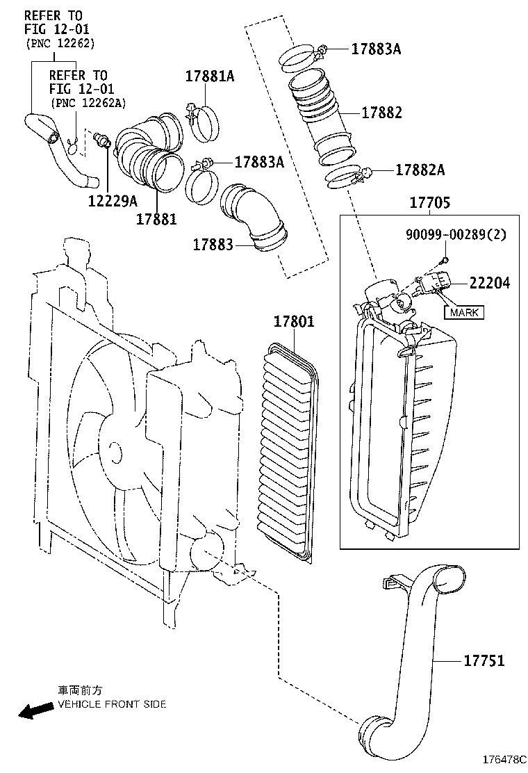 12229-21010 PIPE, VENTILATION product image