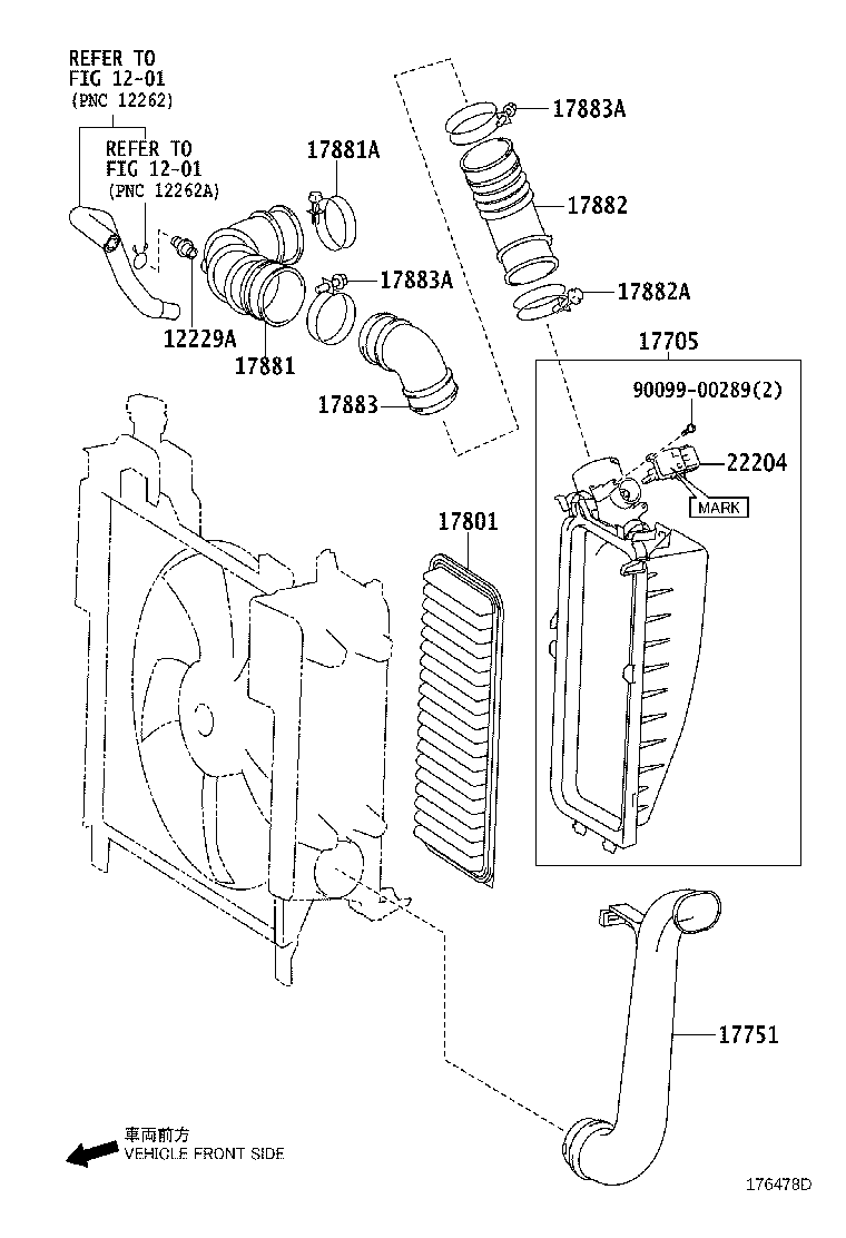 Toyota 12229-21010 PIPE, VENTILATION