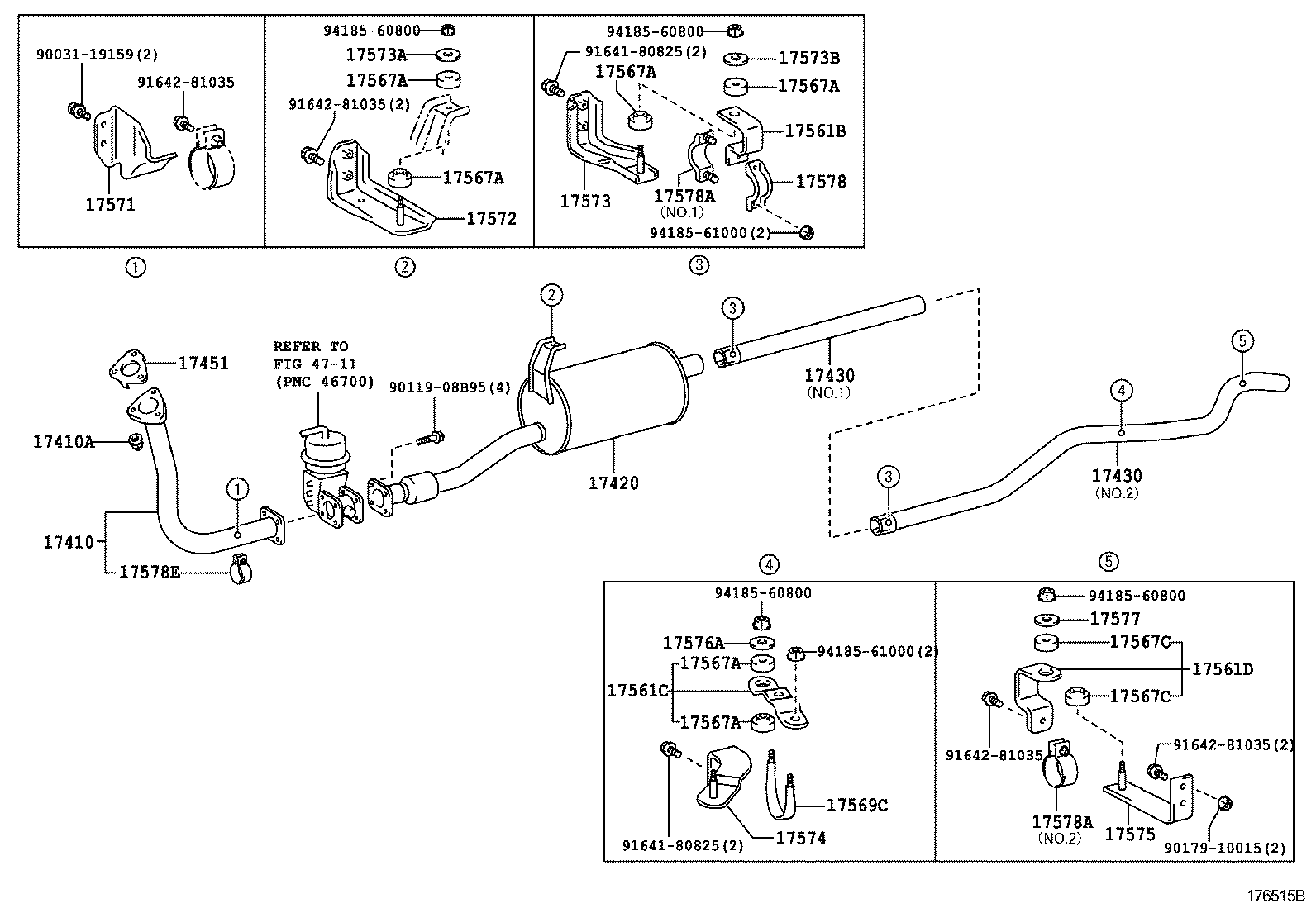 17405-58720 PIPE ASSY, EXHAUST, TAIL product image