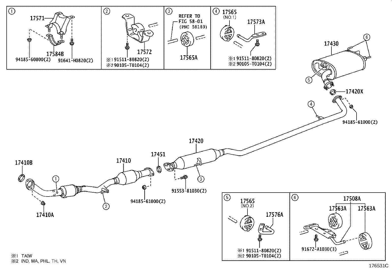 17430-0P082 PIPE ASSY, EXHAUST, TAIL product image