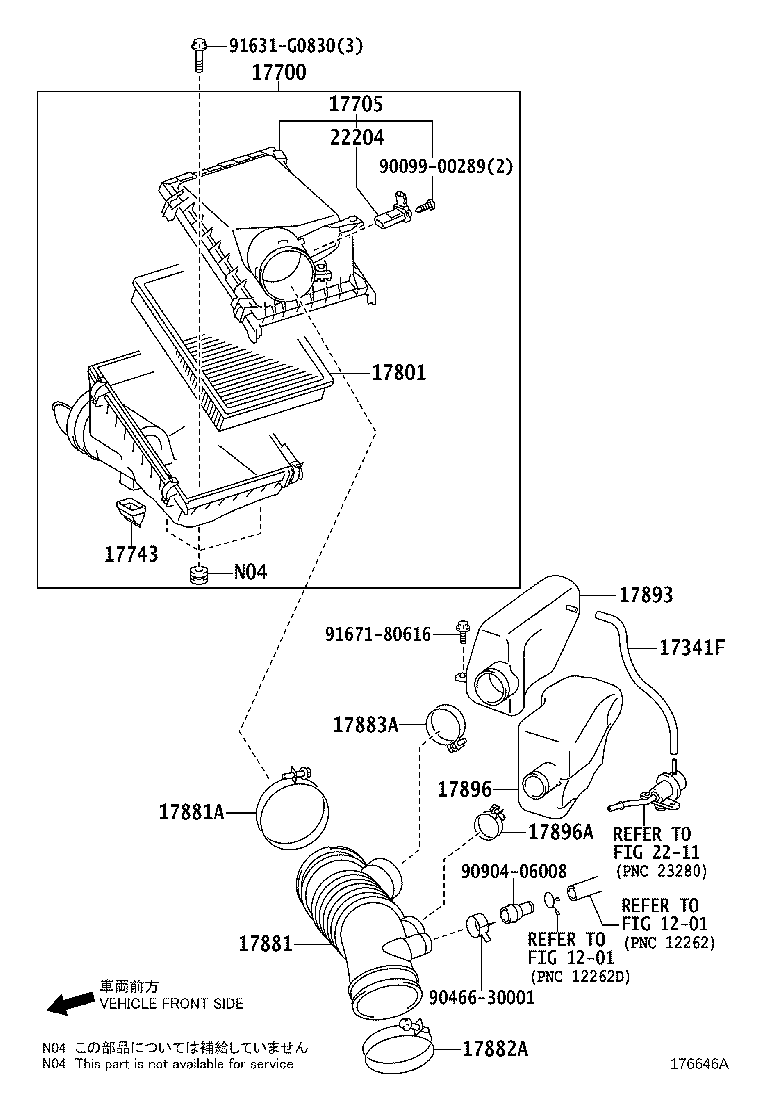 17896-38010 RESONATOR, INTAKE AIR, NO.3 product image