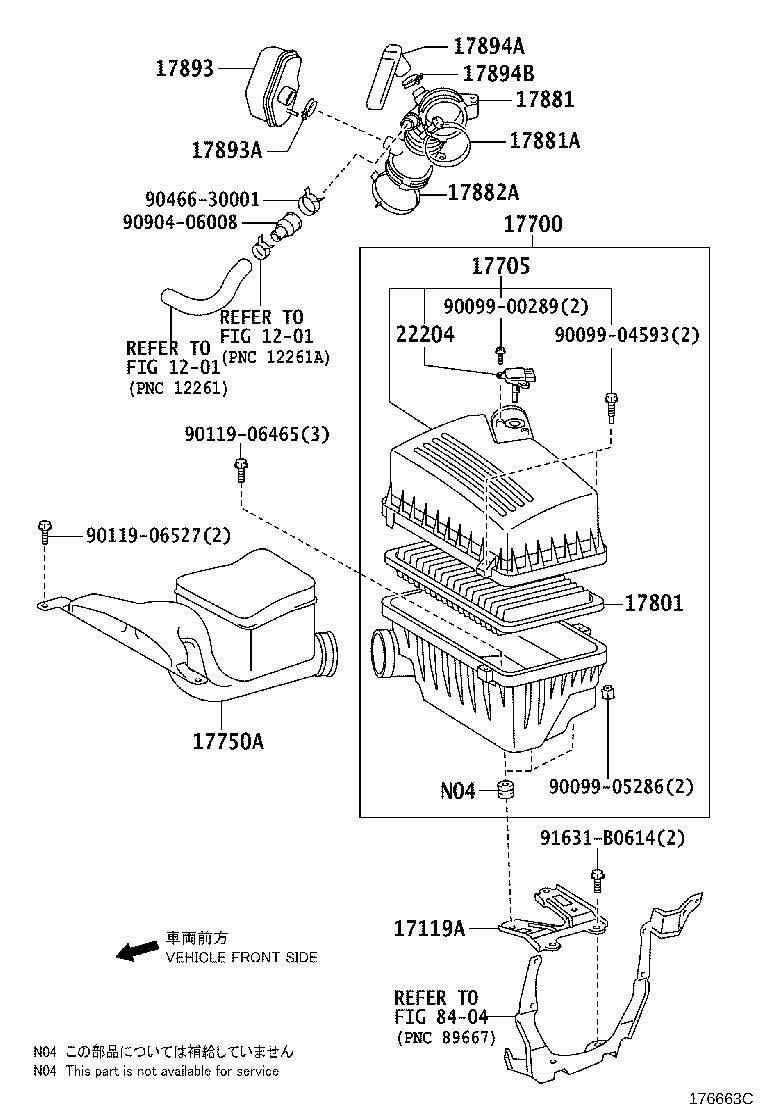 Toyota 17700-28290 CLEANER ASSY, AIR