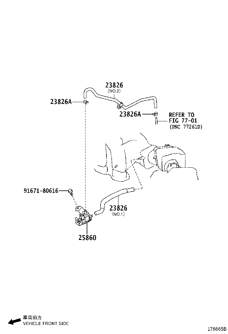 23826-31120 HOSE, FUEL VAPOR FEED, NO.1 product image