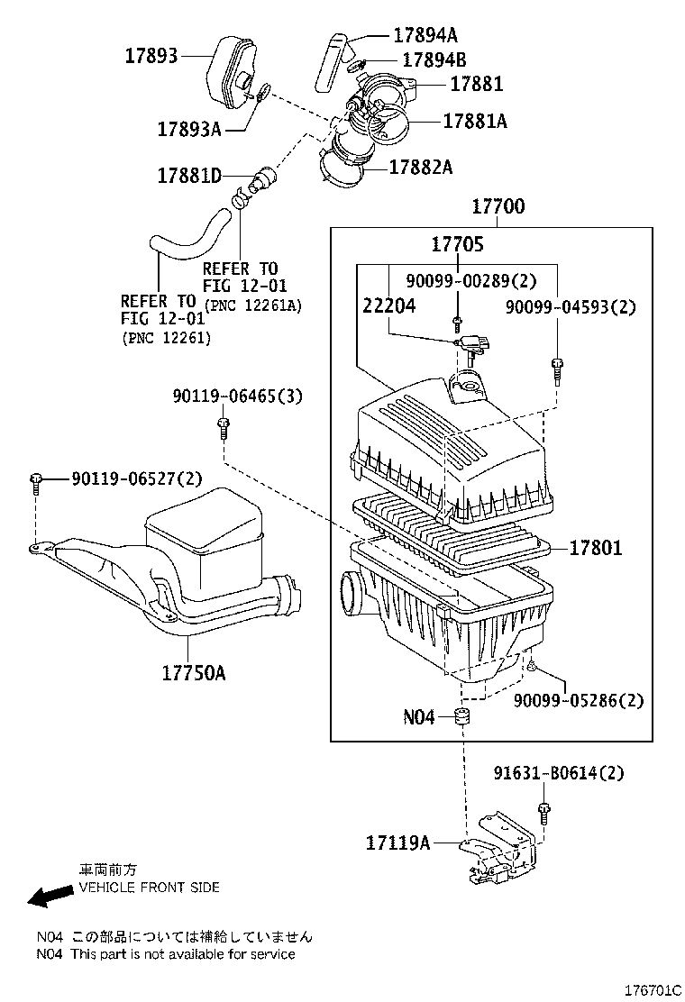 17705-0H140 CAP SUB-ASSY, AIR CLEANER product image