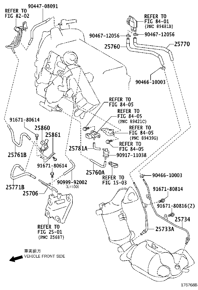23826-21130 HOSE, FUEL VAPOR FEED, NO.1 product image