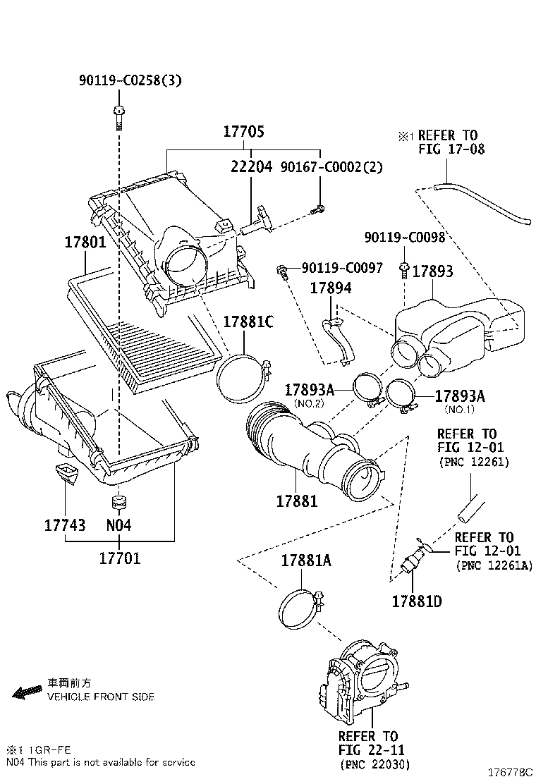 17705-0P121 CAP SUB-ASSY, AIR CLEANER product image