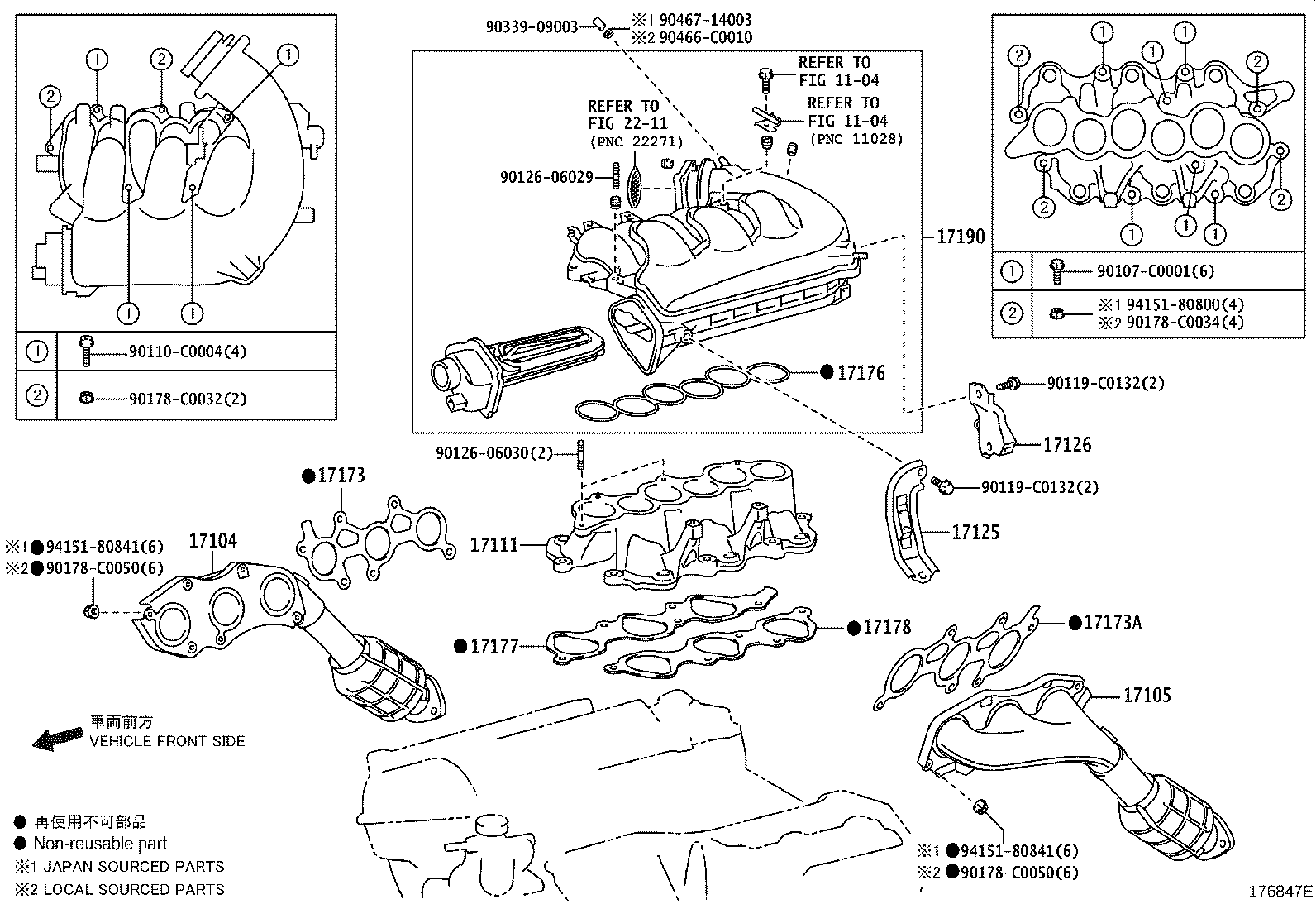 17140-0P280 MANIFOLD SUB-ASSY, EXHAUST, RH product image