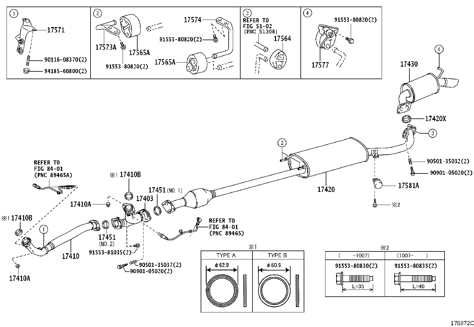 17430-31720 PIPE ASSY, EXHAUST, TAIL product image