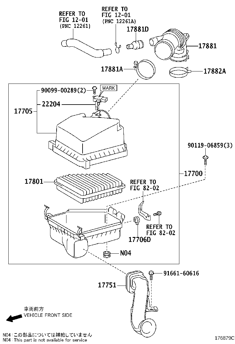 Toyota 17700-36210 CLEANER ASSY, AIR