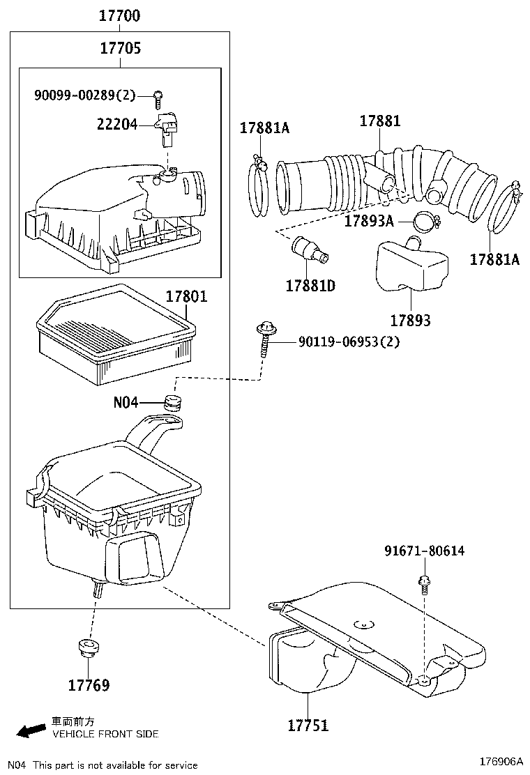 17705-31440 CAP SUB-ASSY, AIR CLEANER product image