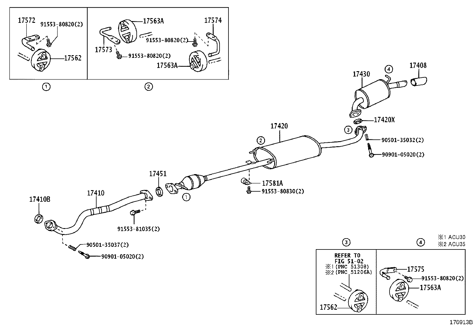 17410-28680 PIPE ASSY, EXHAUST, FRONT product image