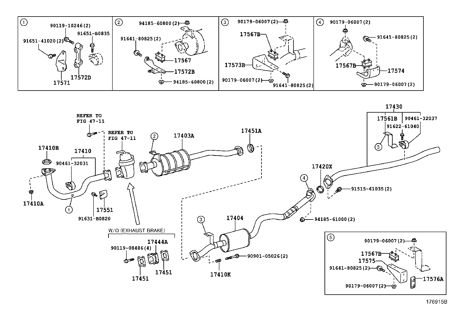 17405-75170 PIPE ASSY, EXHAUST, TAIL product image