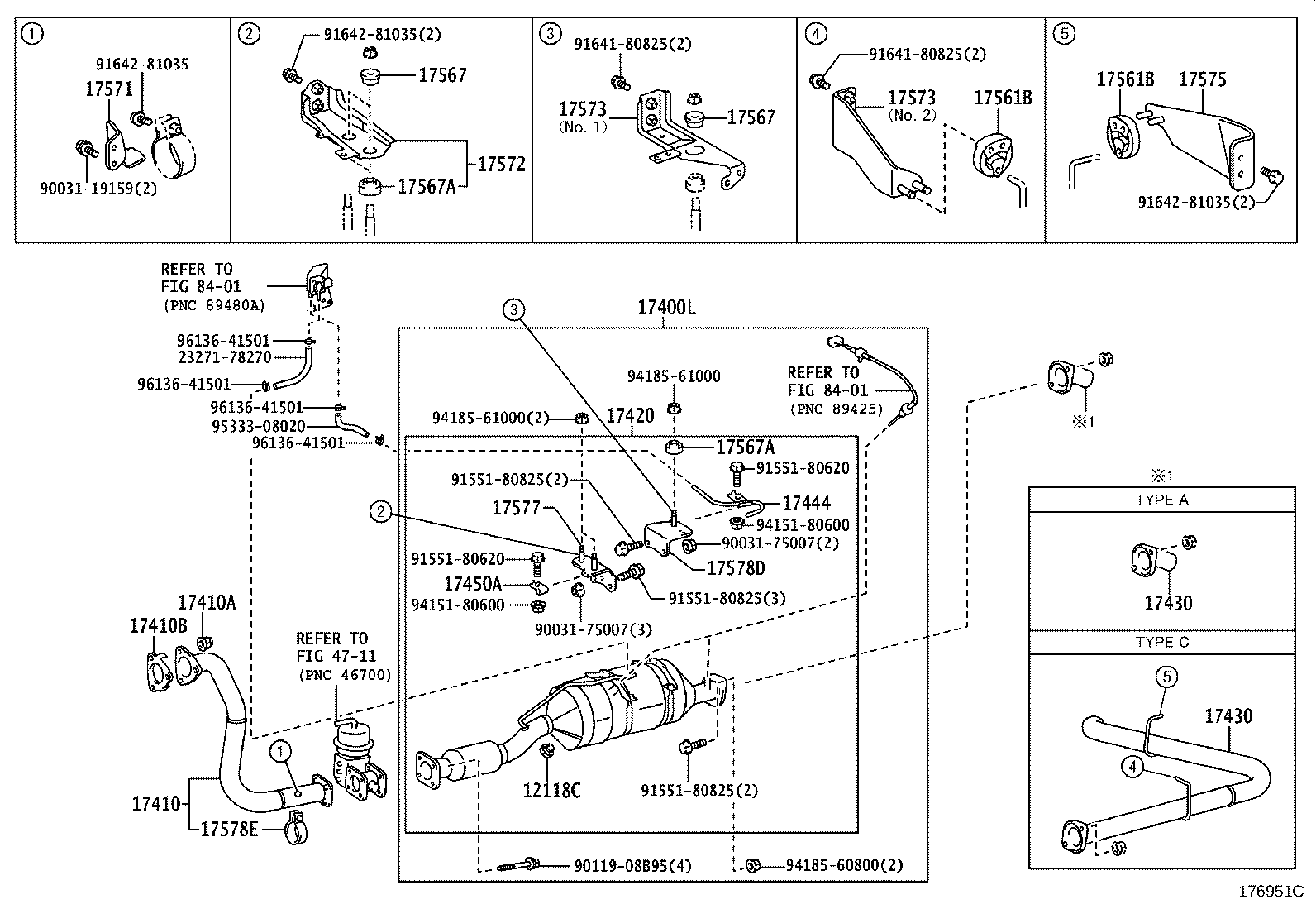 17400-78100 PIPE ASSY, EXHAUST product image