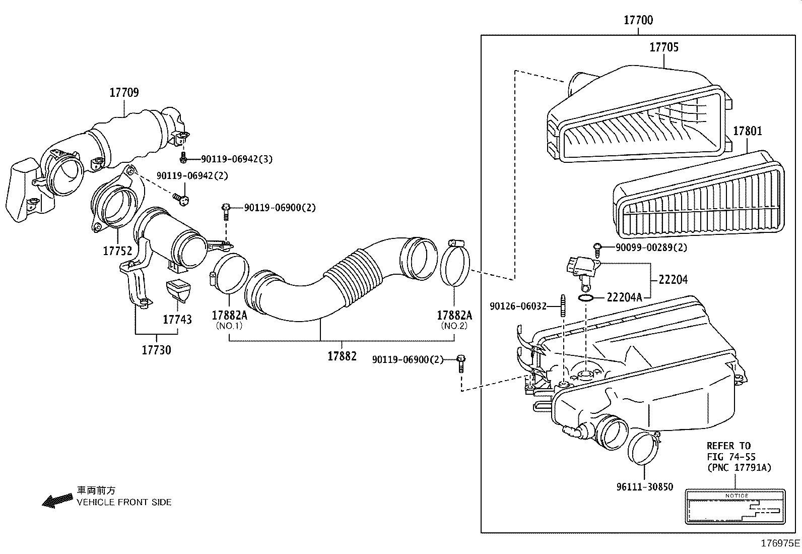 17751-51020 INLET, AIR CLEANER, NO.1 product image