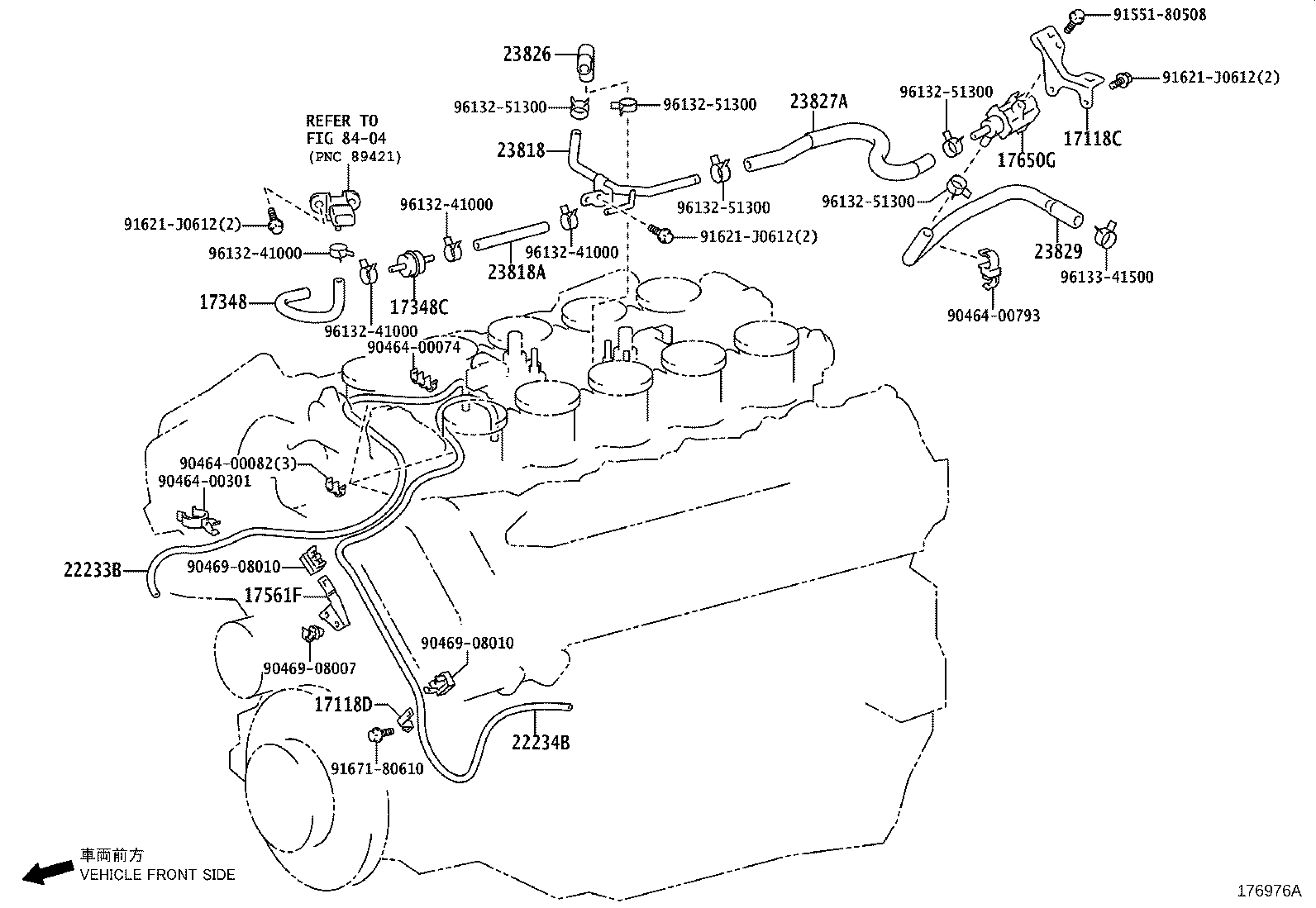 Toyota 23818-45020 PIPE, FUEL VAPOR FEED