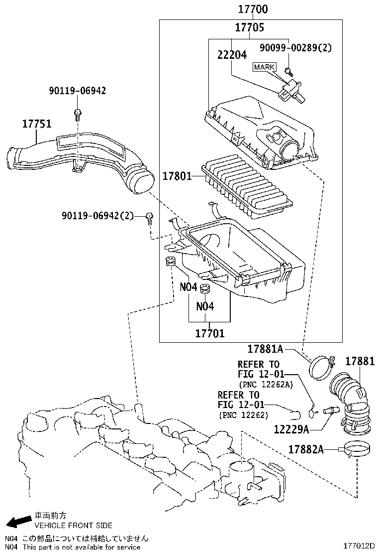 17705-47102 CAP SUB-ASSY, AIR CLEANER product image