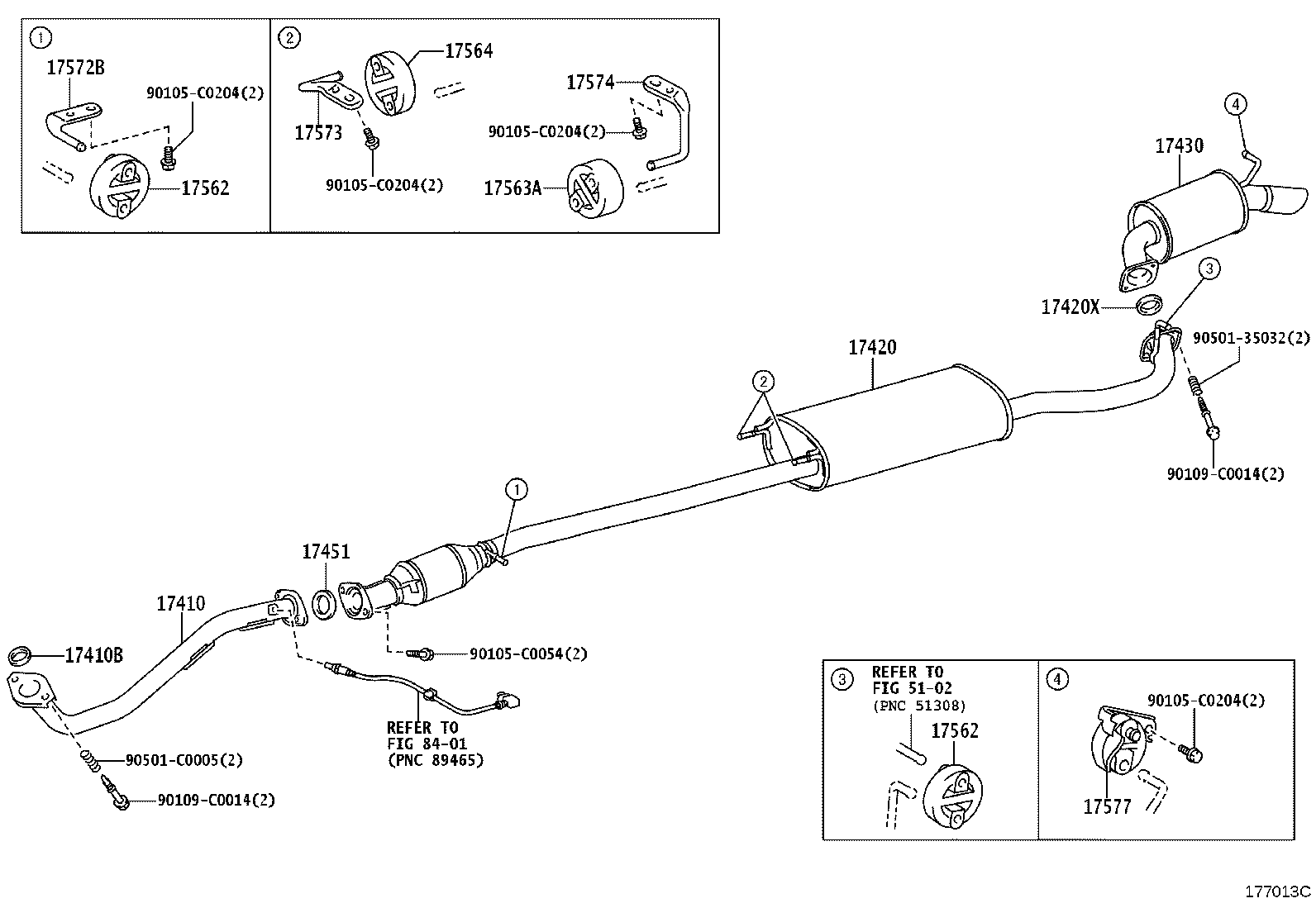 17410-0V030 PIPE ASSY, EXHAUST, FRONT product image