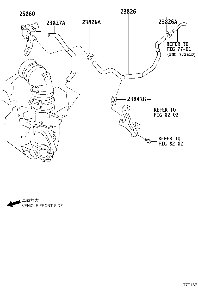23827-47030 HOSE, FUEL VAPOR FEED, NO.2 product image