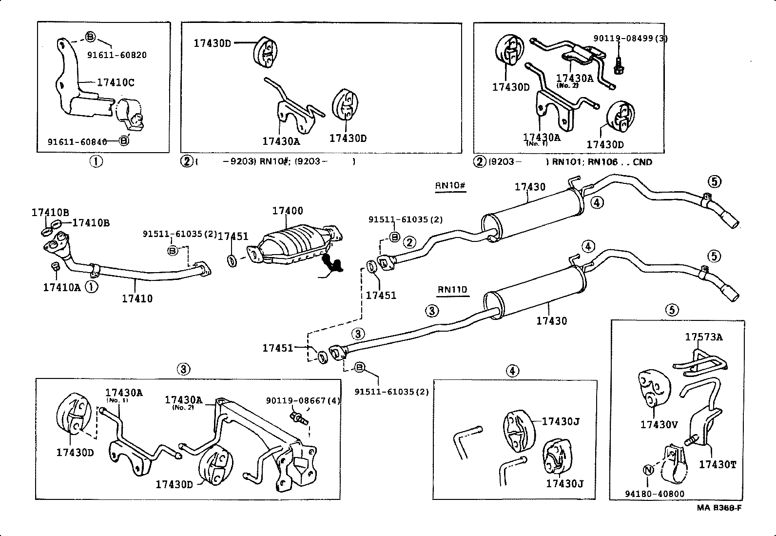 17430-08030 PIPE ASSY, EXHAUST, TAIL product image