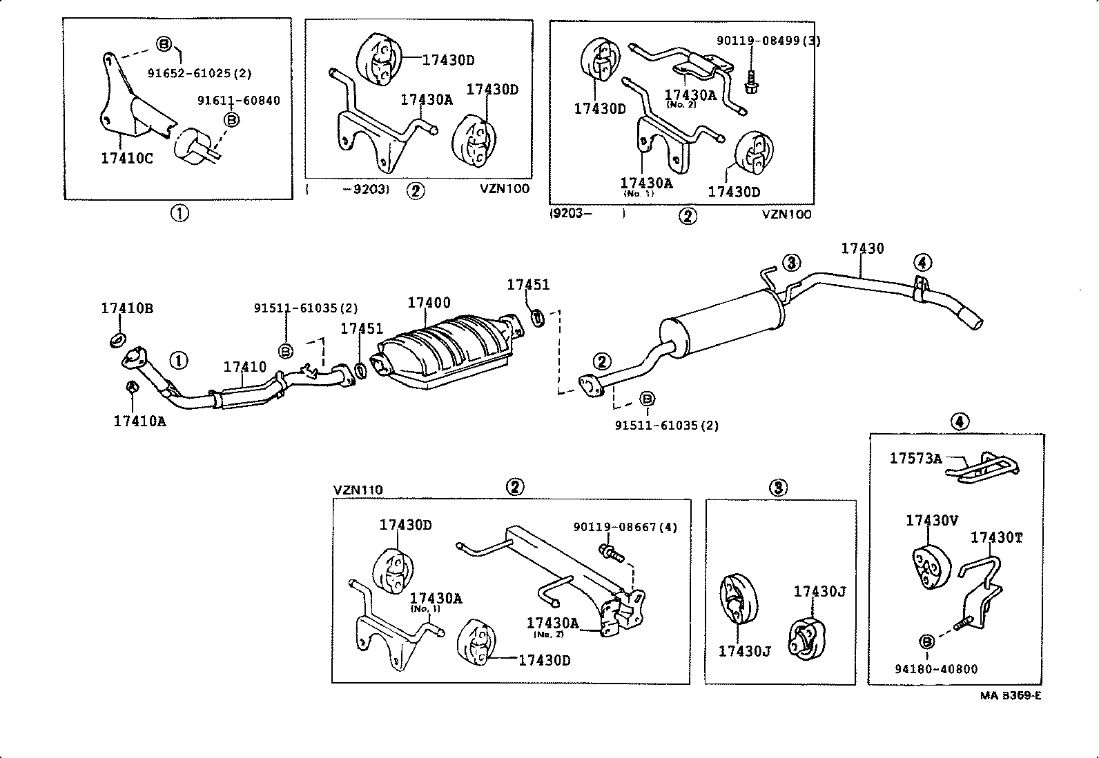 17430-08030 PIPE ASSY, EXHAUST, TAIL product image