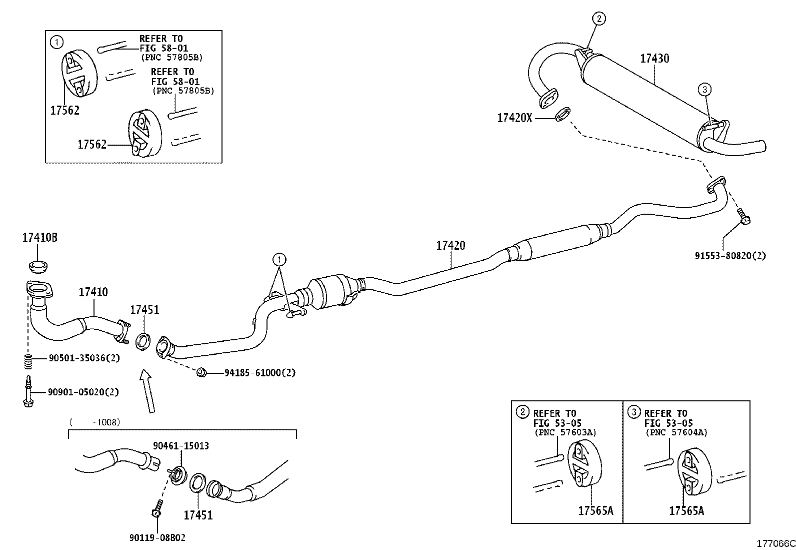 17430-21462 PIPE ASSY, EXHAUST, TAIL product image