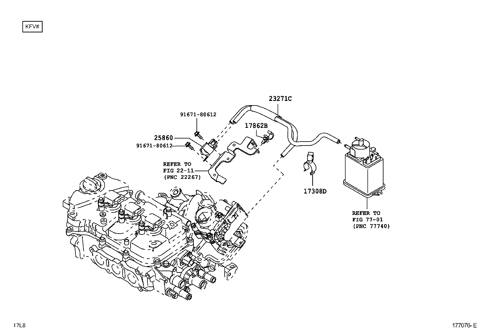 77754-B2040 HOSE SUB-ASSY, VACUUM product image
