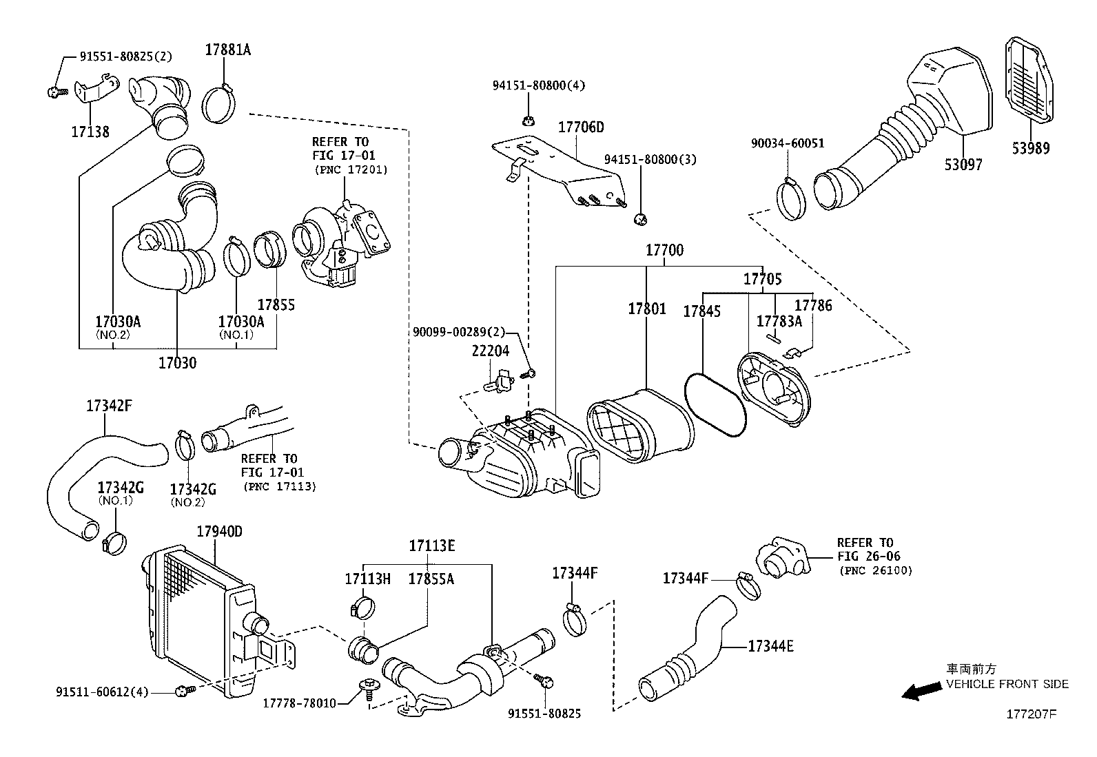 17103-78290 PIPE, INTAKE, NO.1 product image